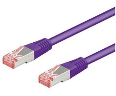 Goobay CAT 6 jungiamasis kabelis, S/FTP (PiMF), alyvinis - kabelio ilgis 1,5 m