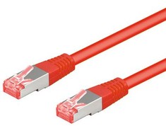 Goobay Pečkordas, CAT6, S / FTP, 0,25 m, raudona (93214)