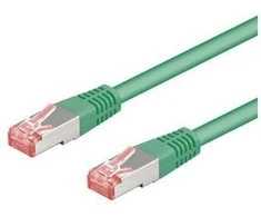 Goobay 1m CAT 6 pataisų kabelis, S/FTP (PiMF), žalias