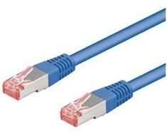 Goobay 1,5 m CAT 6 pataisų kabelis, S/FTP (PiMF), mėlynas