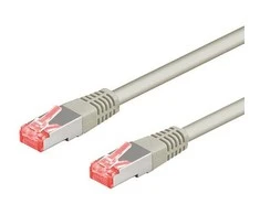 Goobay 93680 CAT 6A patch cable, S/FTP (PiMF), pilkas, 1 m
