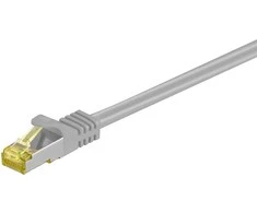 Goobay 10m RJ45 pataisinis kabelis CAT 6A S/FTP (PiMF), 500 MHz, su CAT 7 neapdorotu kabeliu, pilkas LSZH, be halogenų, varinis
