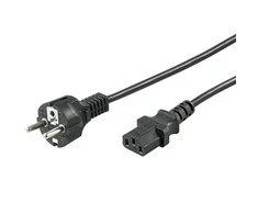 Goobay F tipas, CEE 7/7 - C13 maitinimo laidas, 5 m, juodas
