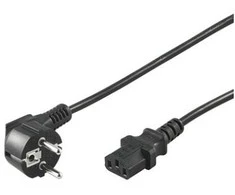 Goobay 50077 Šalto įrenginio prijungimo laidas, kampinis, 2 m, juodas
