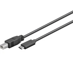 USB kabelis MicroConnect USB-C - 1 m Juodas (USB3.1C2B1)
