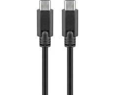 Goobay USB 3.1 kištukas (C tipas) > USB 3.1 kištukas (C tipas) [1,5 m juoda]