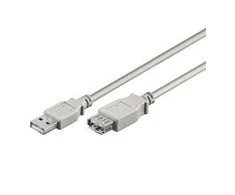 Goobay USB kabelis apvalus USB-A - USB-A 3 m baltas (50961)