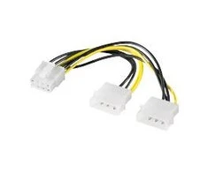 Goobay | Power cable/adapter for PC graphics cards, PCI-E to PCI Express 8-pin | 93241