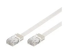 Goobay Patchcord, U/UTP, Cat6, plokščias, 7 m, baltas