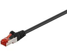 Goobay Kabelis LAN Patchcord CAT 6 S/FTP LSZH Juodas 0,25m