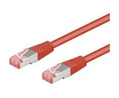 Goobay patchcord S / FTP, Cat6, 0.5m, raudona
