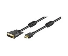„Goobay“ | DVI-D/HDMI kabelis, padengtas auksu | DVI-D kištukas „Single-Link“ (18+1 kontaktų) | HDMI kištukas (A tipo) | HDMI į DVI-D | 1,5 m