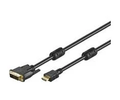Goobay 3m HDMI / DVI-D kabelis 19pol. [HDTV (1080p), paauksuoti kontaktai, suformuotos jungtys]