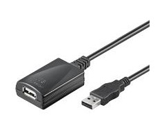 Goobay Goobay USB-A – USB-A USB laidas 5 m juodas (68876)