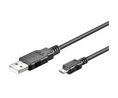 MicroUSB B-A laidas 2.0 Hi-Speed ​​​​Goobay juodas - 0.6m