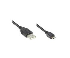 Good Connections USB kabelis Geros jungtys USB-A - mikroUSB 1,8 m juodasis (93181)