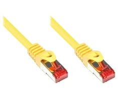 Good Connections Geri ryšiai RNS Komutacinis kabelis su Rastnasenschutz, kat. 6, S/FTP, PiMF, PVC, 250 MHz, geltona, 7,5 m, geros jungtys (8060-075Y)