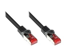 GoodConnections Gerų jungčių pleistras Netzwerkkabel RJ45 CAT6 250MHz 2m juodas S/FTP