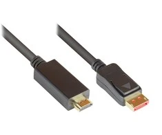 Alcasa Good Connections Geros jungtys DP14-HDMI1 - 1 m - DisplayPort - HDMI - Vyras - Vyras - Tiesus