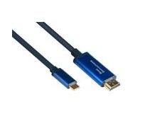 Alcasa Geros jungtys Geros jungtys USB-C ir HDMI 2.0b 60Hz CU 1m blau
