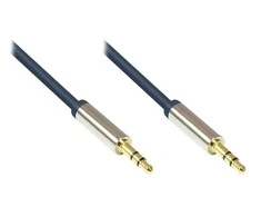 GoodConnections Good Connections 3,5mm Klinkenkabel 2m Stecker zu Stecker Audio dunkelblau