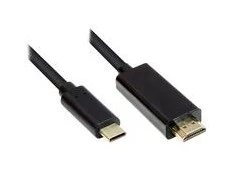 GoodConnections AV adapteris Alcasa Alcasa GC-M0101 kabelio adapteris 2 m HDMI A tipo (standartinis) USB C tipo juodas