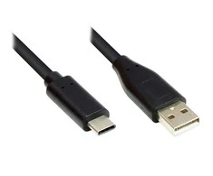 Good Connections Kabelis USB Alcasa USB-A - USB-C 0.5 m Juodas (GC-M0116)