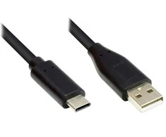Good Connections Kabelis USB Alcasa USB-A - USB-C 2 m Juodas (GC-M0118)