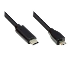 Kabelis USB Good Connections USB-C - micro-B 1 m Juodas (GC-M0122)