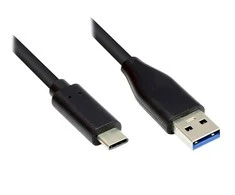 Kabelis USB Alcasa USB-A - USB-C 0.5 m Juodas (GC-M0126)