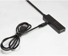 Kabelis USB Alcasa USB-A - USB-A 20 m Juodas (GC-M0134)