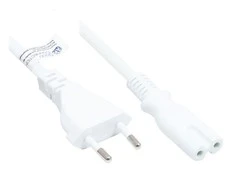 GoodConnections Geros jungtys Euro maitinimo kabelis Euro kištukas į C7/Euro 8 lizdą, balta, 0,5 m