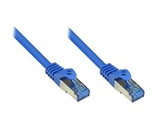 GoodConnections Good Connections Patchkabel Cat. 6a S/FTP, PiMF halogenfrei 500MHz blau 3m