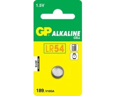 ALKALINE BATTERY AG10 LR54 LR1130 V10GA 1.5V GP BLISTER 1 PACK
