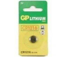 GP vienkartinės ličio baterijos CR1216, 1 vnt. pakuotė
