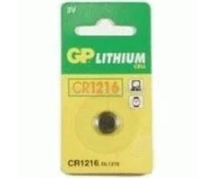 GP vienkartinės ličio baterijos CR1216, 1 vnt. pakuotė