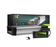Green Cell Žalias Cell Žalias Cell® elektroninio dviračio akumuliatorius 36V 20Ah Li-Ion galinis stovas su įkrovikliu