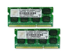 RAM G.Skill SO-DIMM 4 GB DDR3-1600 (2x 2 GB) Dual-Kit, memory - F3-12800CL9D-4GBSQ, SQ, Lite Retail