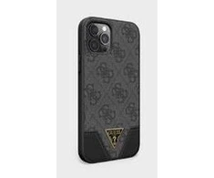 Guess 4G Triangle Apple iPhone 12/12 Pro 6.1 dėklas telefonui pilkos spalvos
