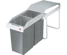 Hailo Spintelės šiukšliadėžė Multi-Box Duo, kreminė, 2x14l, L dydžio