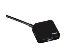 HAMA USB 3.0 Hub 1:4 bus powered juodas
