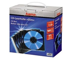 1x100 Hama Slim CD Jewel Case juodas 51270