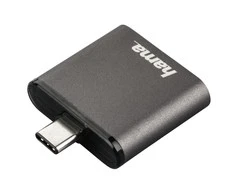 Hama 00124186 – SD,SDHC,SDXC – Pilka – 2400 Mbit/s – Metalas – USB 3.2 Gen 1 (3.1 Gen 1) Type-C – 34,3 mm