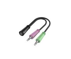 ADAPTERIS HAMA JACK 3.5MM 4 KAIŠČIŲ - 2X JACK 3.5MM LIZDAS