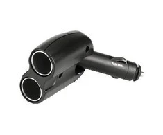 HAMA 2-way Distributor for Cigarette Lighter Socket 180 degrees 12 V
