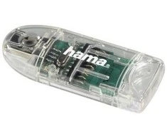 Hama USB 2.0 kortelių skaitytuvas 8in1 SD/Micro SD skaidrus 91092