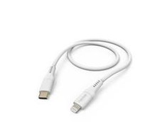 Hama Flexible, USB-C - Lightning, 1,5m, silikon, balta