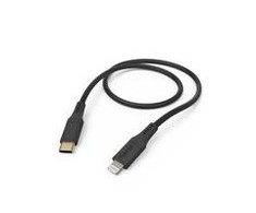 Hama Flexible, USB-C - Lightning, 1,5m, silikon, juoda