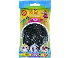 Hama Beads Hama - Midi karoliukai 1000 vnt. – juodi (380718)