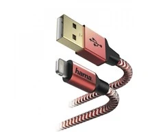 HAMA USB TYPE-C CABLE - APŠVIETIMO MFI 1,5 m Raudonas